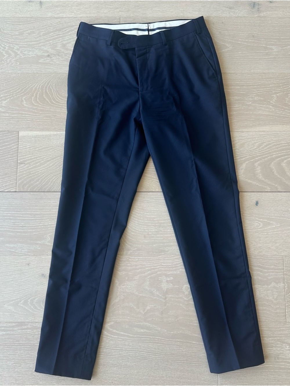 Suit Supply Men's Navy Pure Wool Dress Pants - Classic Tailored Fit Size 48